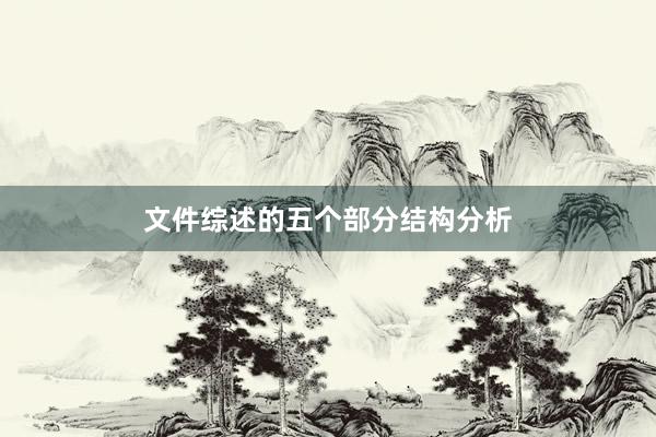 文件综述的五个部分结构分析